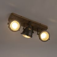 Spotlight-inteligent-din-oțel-cu-lemn-inclinabil,-inclusiv-3-GU10-WiFi---Emado