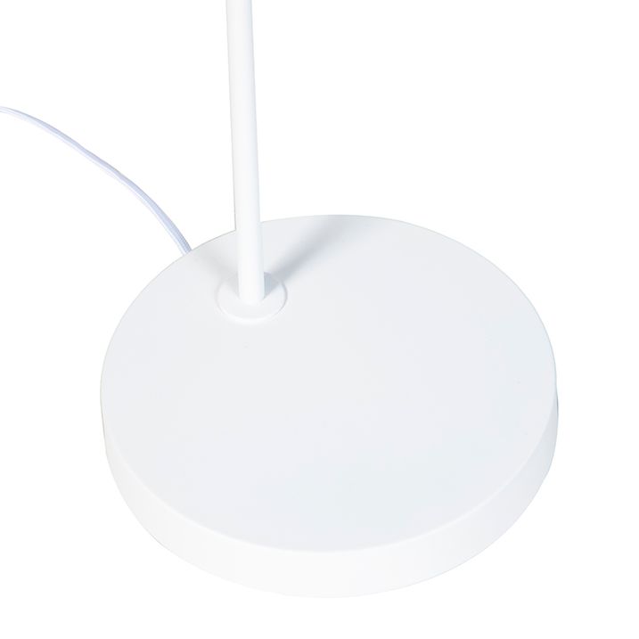 Moderne vloerlamp wit met goud - Lofty