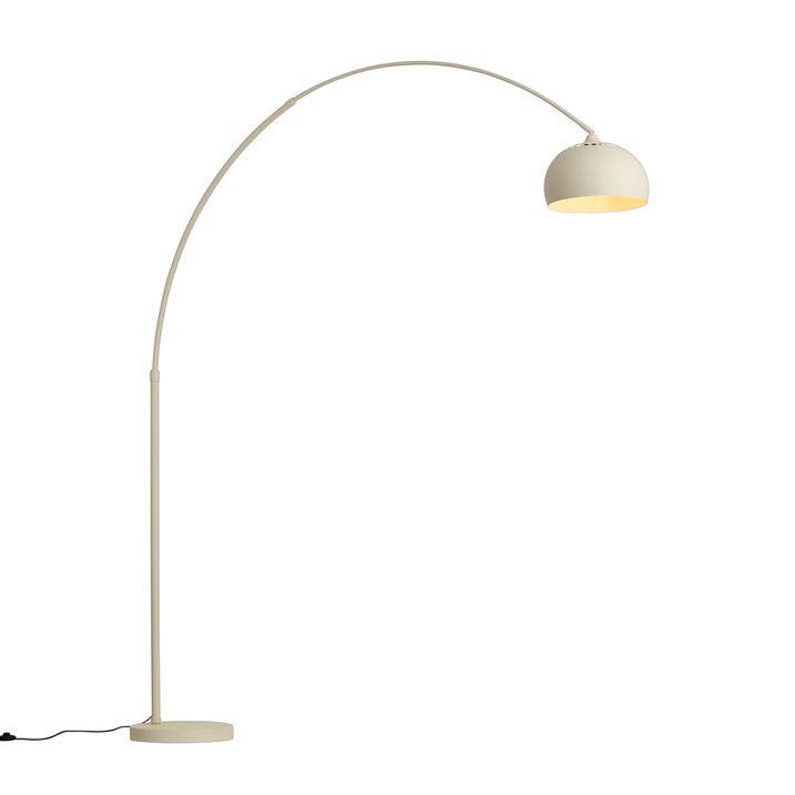 Moderne booglamp beige met marmeren voet - XXL