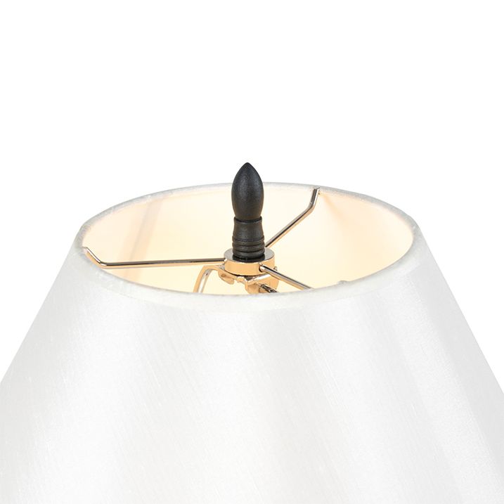 Classic table lamp black with cream shade - Taula