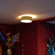 Plafoniera-moderna-ocru-30-cm-cu-interior-auriu---Drum