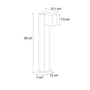 Industriell-utendørs-stolpelampe-rustbrun-30-cm-IP44---Baleno