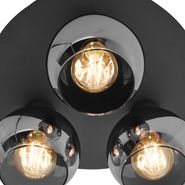 Plafoniera-smart-nera-con-vetro-fumé-3-luci-con-WiFi-A60---Vidro