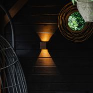 Außenwandleuchte-Rostbraun-inkl.-LED-2-Licht-IP54---Edwin