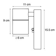 Moderne-utendørs-vegglampe-sort-IP44-med-skumringssensor---Solo
