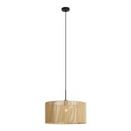 Hanglamp-zwart-met-beige-papieren-touw-kap-50/50/25---Combi-1