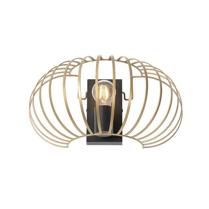 Dizajnová nástenná lampa mosadz 39 cm - Johanna