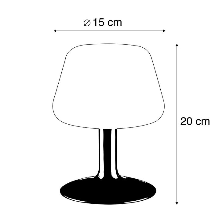 Stolní lampa mosazná s 3-stupňovým dotykovým stmívačem vč. LED - Tilly