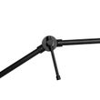 Candeeiro-de-pé-preto-com-cúpula-cinzento-claro-50-cm-ajustável---Editor