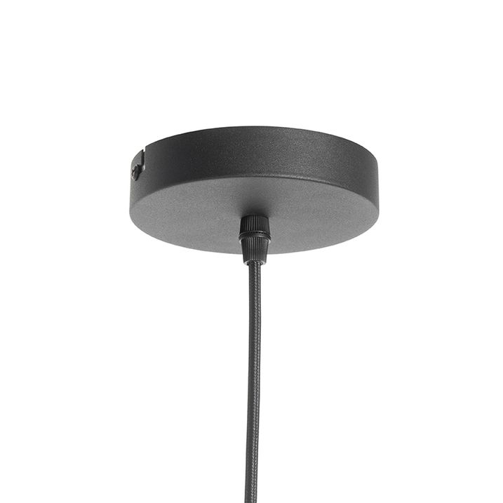 Art Deco Pendelleuchte schwarz mit Goldglas 33 cm - Pallon