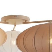 Japandi-kattovalaisin-valkoinen,-beige-ja-ruskea-3-lamppuinen---Multi-Bida