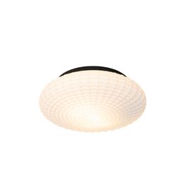 Klasyczna-lampa-sufitowa-czarna-z-opalowym-szkłem-35-cm-IP44---Nohmi