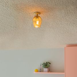 Plafón Art Deco latón con cristal ahumado - Karce