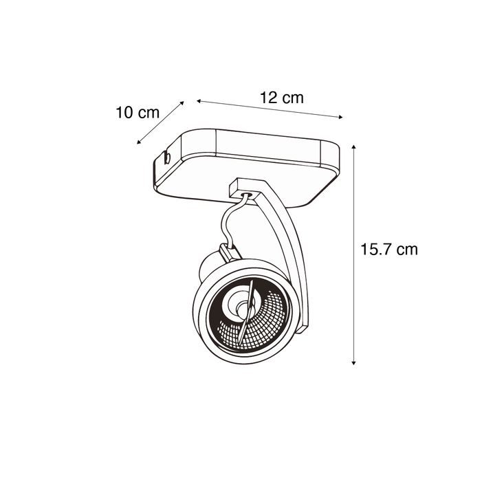 Spot de plafond design blanc GU10 70mm rotatif et inclinable - Vo