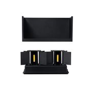 Außenwandleuchte-Schwarz-inkl.-LED-4-Licht-IP54---Edwin