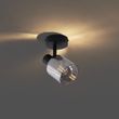 Moderne-taklampe-sort-med-rundt-røykglass---Cilin