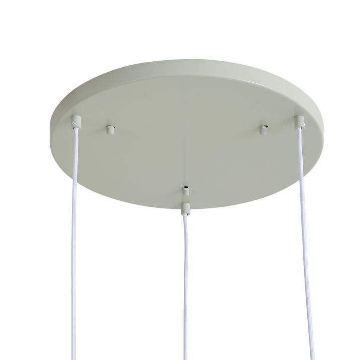 Japandi Pendant Lamp White with Organic Light Green Shade 3-Light - Moonstone