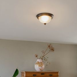 Klassieke plafondlamp bruin opaal - Classico