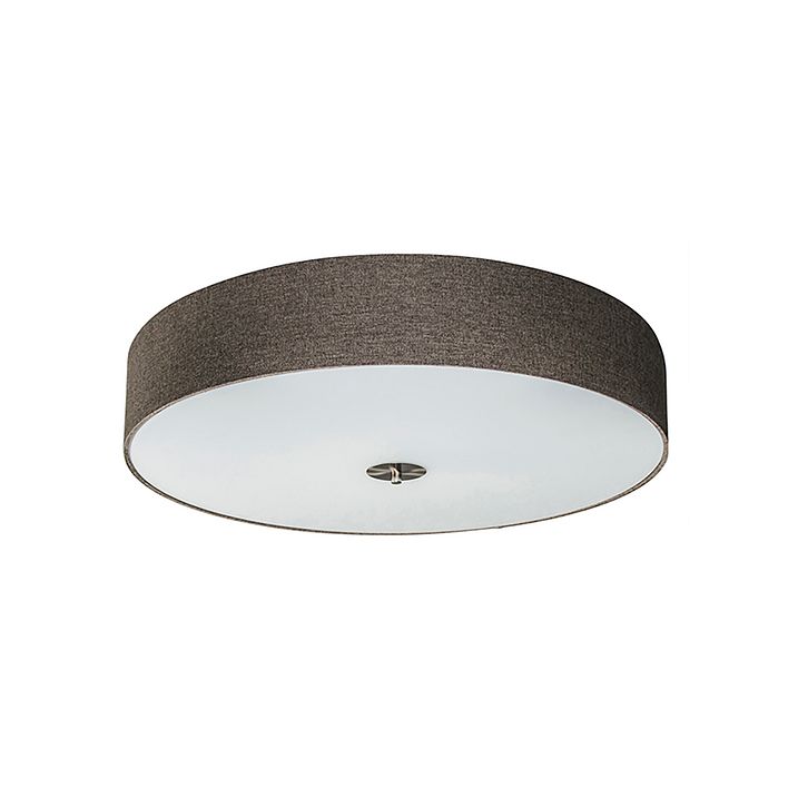 Pametna stropna svetilka taupe 70 cm, vključno s 6 WiFi žarnicami A60 - Drum Jute