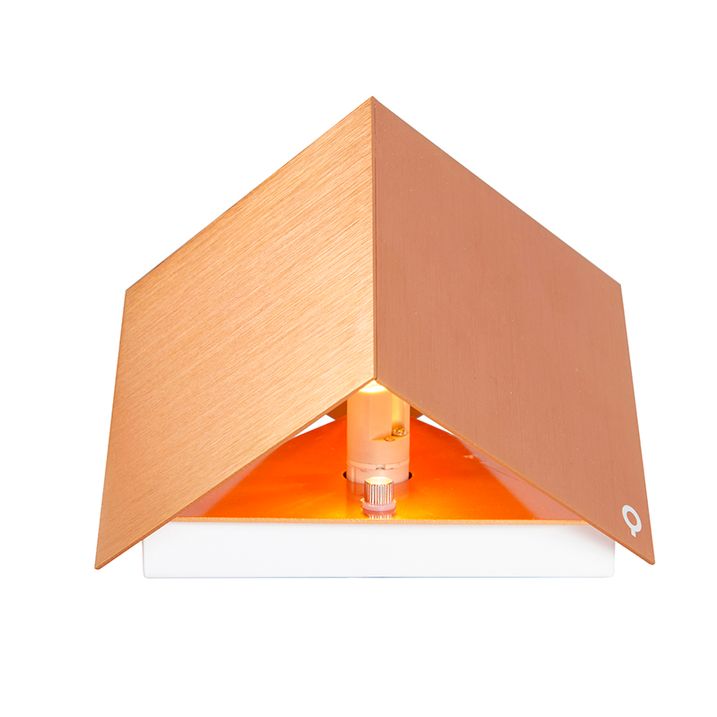Moderná nástenná lampa medená - Cube