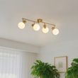 Takspotlight-guld-med-opalglas-4-ljus-justerbar---Anouk