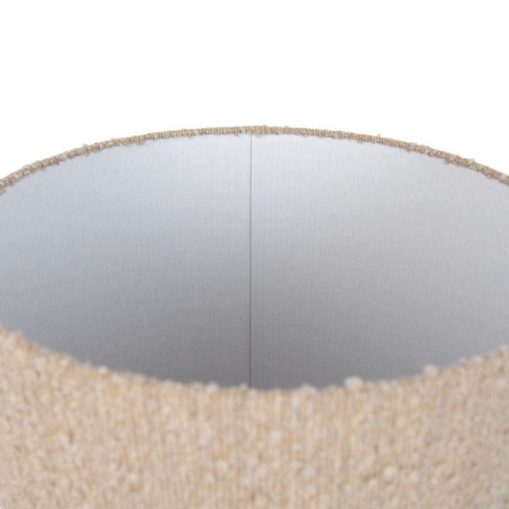 Fabric Lampshade Beige with Bouclé Fabric 40/40 cm