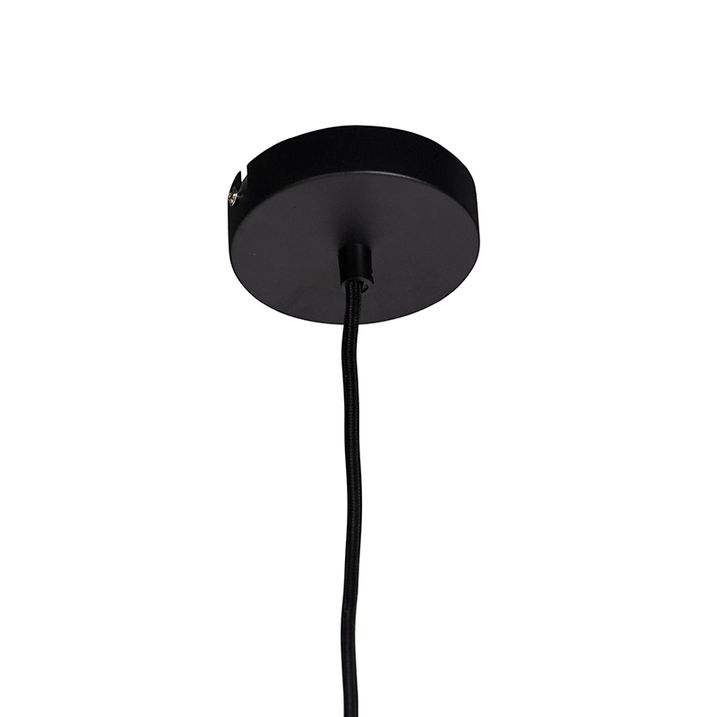 Hanglamp met velours kap blauw met goud 35 cm - Combi