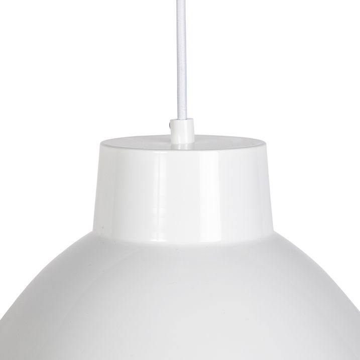 Sada 2 priemyselných závesných svietidiel bielych 38 cm stmievateľných - Anteros