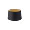 Abajur din bumbac negru 35/30/20 cu interior auriu