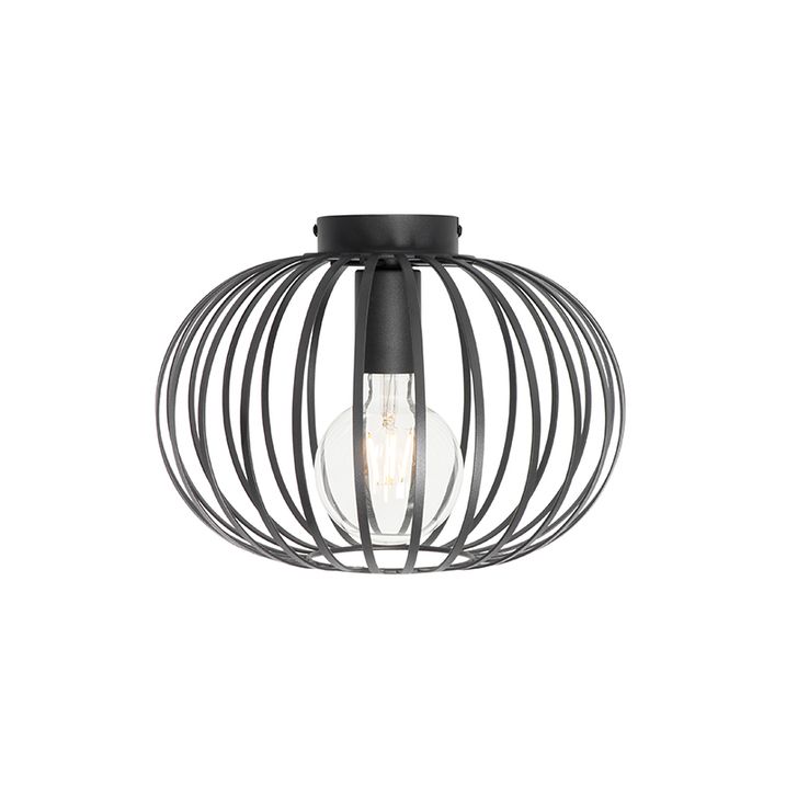 Smart Ceiling Lamp Black 30 cm Incl. Wifi G95 - Johanna