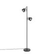 Průmyslová-stojací-lampa-černá-2-světlo---Emado