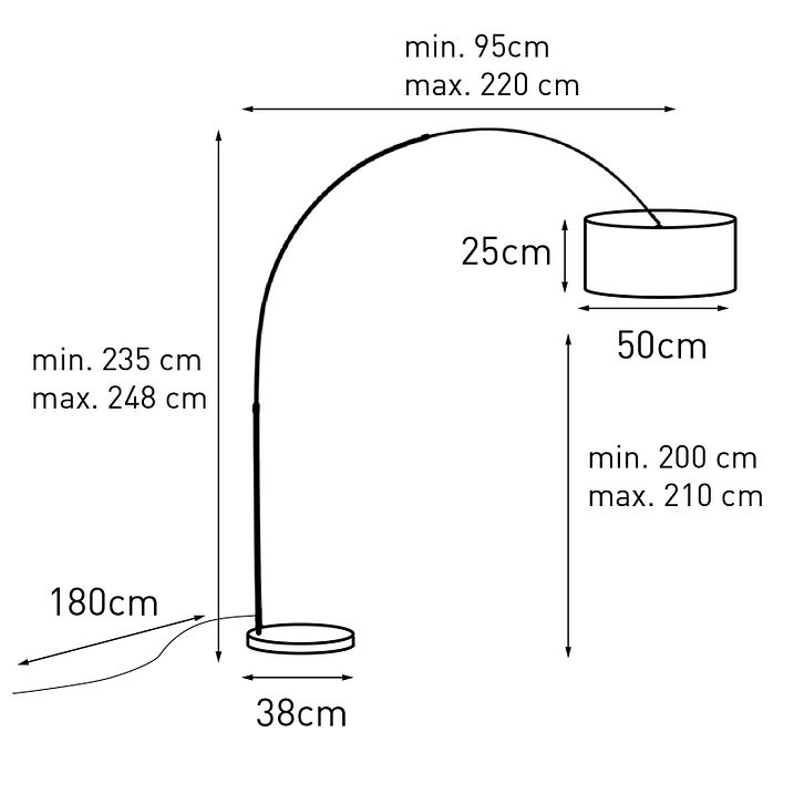 Лачна ламба Црна кадифена нијанса Зелена со злато 50 cm - XXL