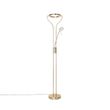 Lampadaire-moderne-doré-avec-bras-de-lecture-avec-LED-et-variateur---Divo