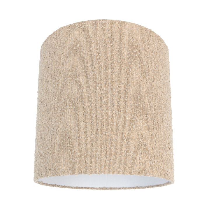 Fabric Lampshade Beige with Bouclé Fabric 40/40 cm