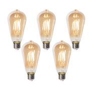 Lot-de-5-ampoules-LED-E27-à-intensité-variable-ST64-Or-5W-450-lm-2700K