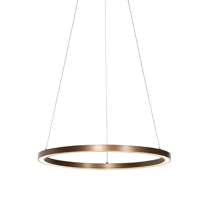 Lampa wisząca brązowa 60 cm w tym LED 3-stopniowy ściemniacz - Girello