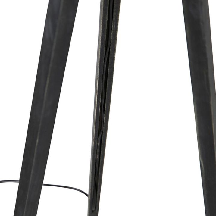 Трипод черен с платнена абажур таупе 45 см - Tripod Classic