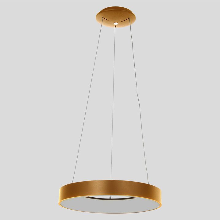 Designové závěsné svítidlo zlaté včetně stmívatelné LED - Ringlede