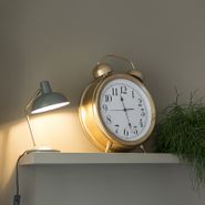 Retro-tafellamp-groen-met-brons---Milou