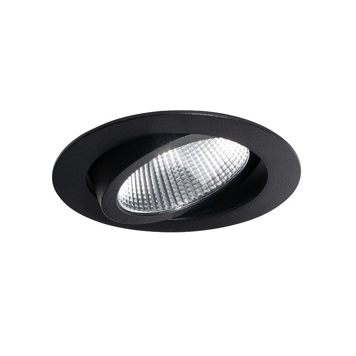 Zapustené bodové svietidlo čierne 9,5 cm vrátane LED 1015 lm stmievateľné IP23 - Gaius