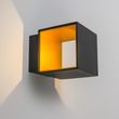 Set-mit-2-Design-Wandleuchten-Schwarz/Gold-inkl.-LED---Caja