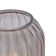 Lampadaire-Art-Déco-noir-avec-verre-fumé-2-lumières---Rid