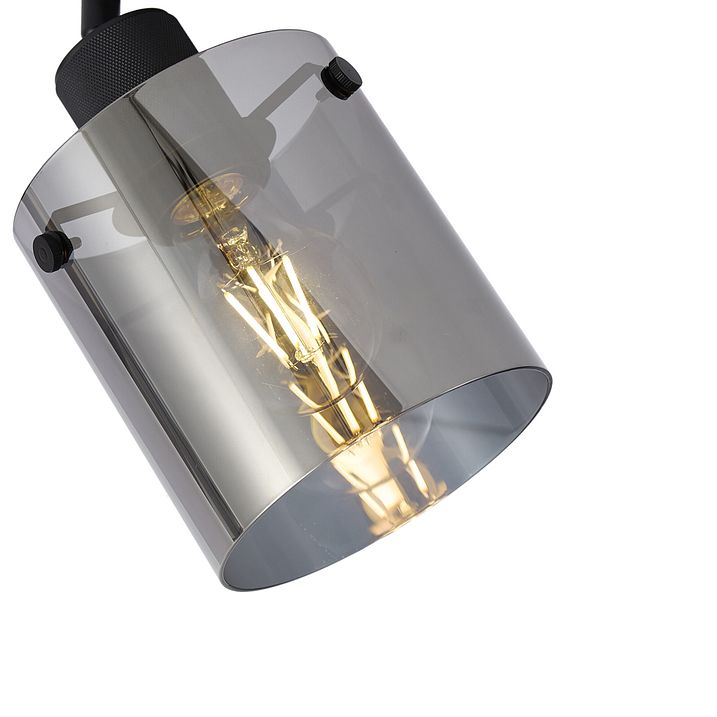 Design Väggspotlight Svart med Rökglas - Domo