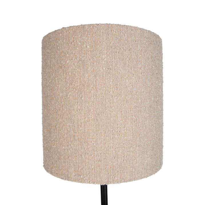 Modern állólámpa fekete bézs buklé árnyékolóval 40 cm - Simplo