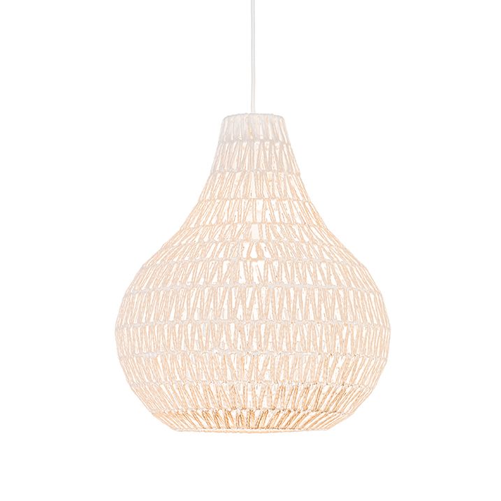 Scandinavian Pendant Light White 45 cm - Lina Drop