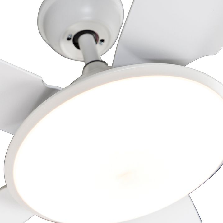 Stropní ventilátor bílý 130 cm vč. LED stmívatelný s dálkovým ovládáním - Vifte