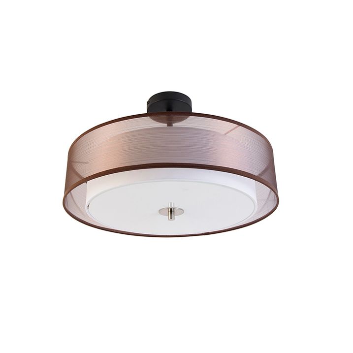 Pametna stropna svetilka rjava z belo 50 cm 3-luči vklj. 3 Wifi A60 - Drum Duo
