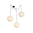 Lampada-a-sospensione-di-design-bianca-in-seta-30-cm-3-luci---Plu