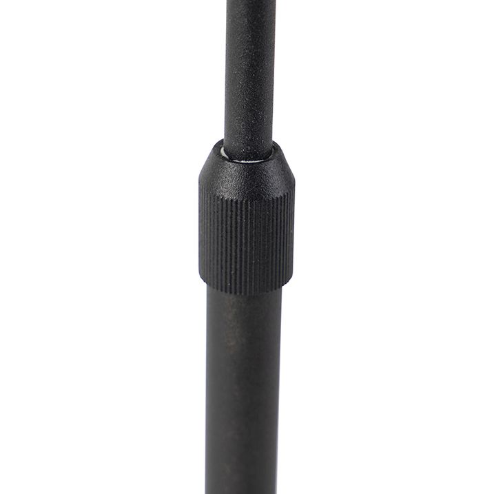 Lámpara de mesa negra con pantalla de lino blanco 35 cm regulable - Parte