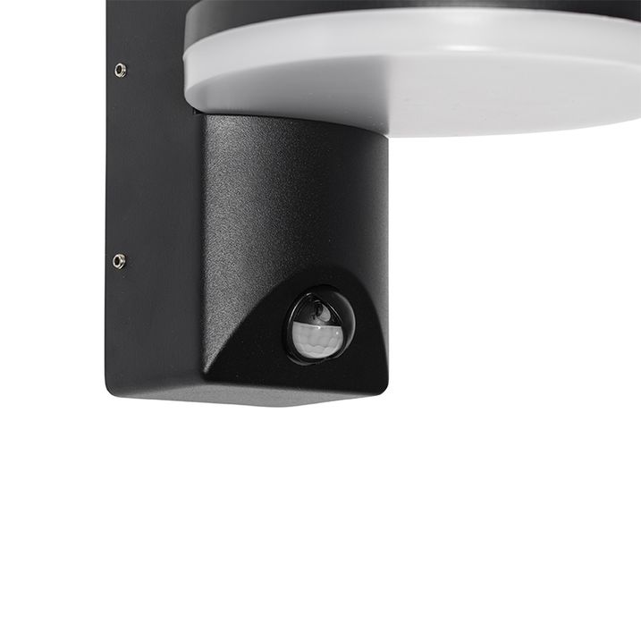 Vonkajšia nástenná lampa čierna vrátane LED IP54 senzor pohybu - Esmee